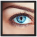 Auge einer Frau auf Leinwandbild Quadratisch gerahmt Größe 40x40