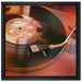 Schallplatte auf Leinwandbild Quadratisch gerahmt Größe 40x40