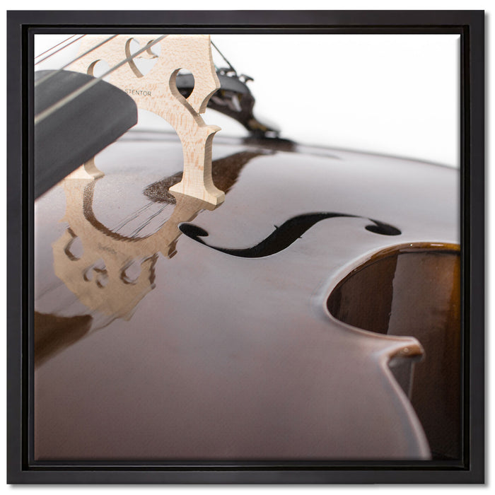 Cello auf Leinwandbild Quadratisch gerahmt Größe 40x40