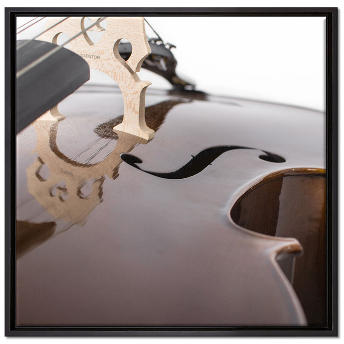 Cello auf Leinwandbild Quadratisch gerahmt Größe 70x70