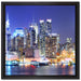 New York Skyline Brücke auf Leinwandbild Quadratisch gerahmt Größe 40x40