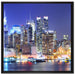 New York Skyline Brücke auf Leinwandbild Quadratisch gerahmt Größe 70x70