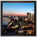 Frankfurt Skyline auf Leinwandbild Quadratisch gerahmt Größe 40x40