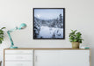 Winterlandschaft vereister See auf Leinwandbild gerahmt Quadratisch verschiedene Größen im Wohnzimmer