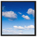 Wolken am blauen Himmel auf Leinwandbild Quadratisch gerahmt Größe 60x60