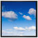 Wolken am blauen Himmel auf Leinwandbild Quadratisch gerahmt Größe 70x70