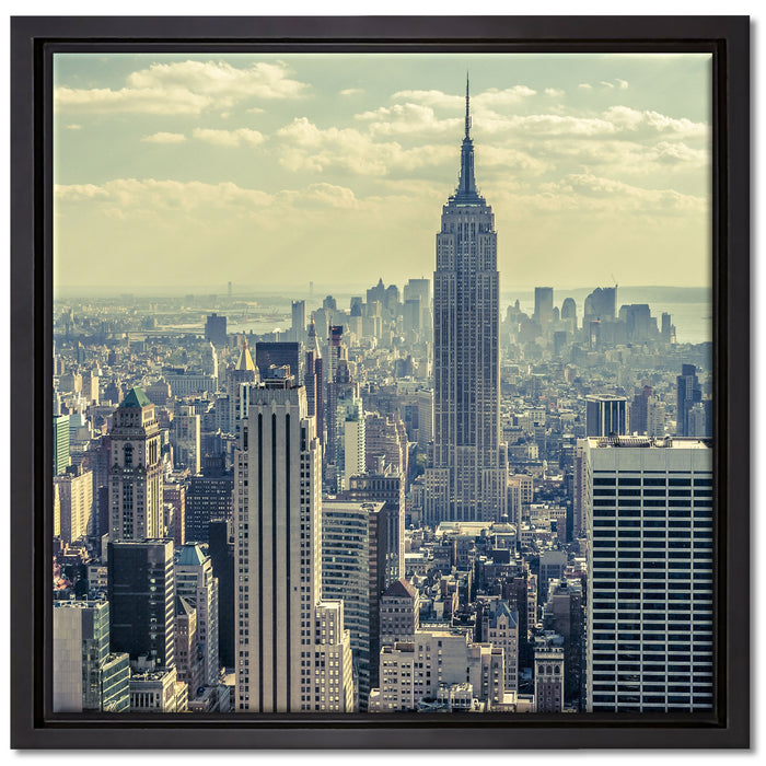 New York Manhattan auf Leinwandbild Quadratisch gerahmt Größe 40x40