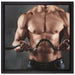 Bodybuilding auf Leinwandbild Quadratisch gerahmt Größe 40x40
