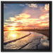 Los Angeles Beach auf Leinwandbild Quadratisch gerahmt Größe 40x40