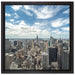 New York Skyline auf Leinwandbild Quadratisch gerahmt Größe 40x40