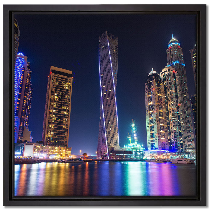 Dubai Burj al Arab auf Leinwandbild Quadratisch gerahmt Größe 40x40