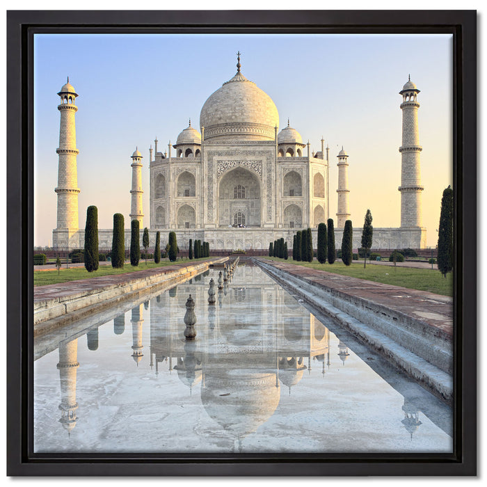 Taj Mahal auf Leinwandbild Quadratisch gerahmt Größe 40x40