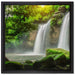 Wasserfall auf Leinwandbild Quadratisch gerahmt Größe 40x40