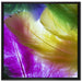 Bunte Federn auf Leinwandbild Quadratisch gerahmt Größe 70x70
