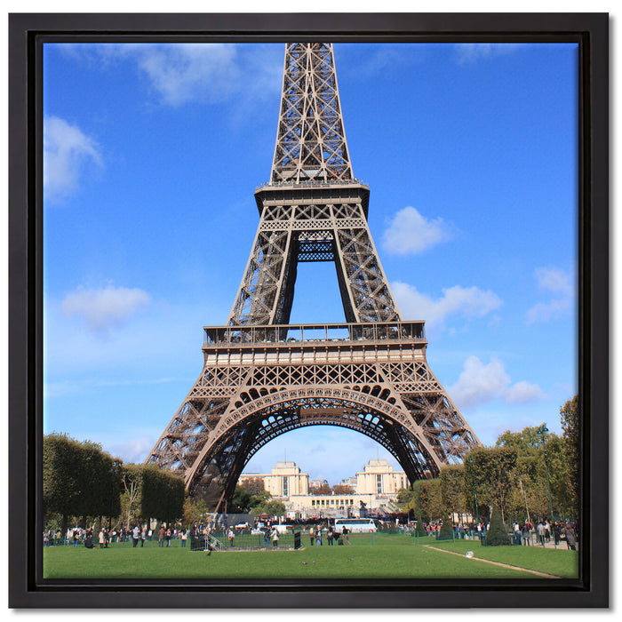 Eifelturm Paris auf Leinwandbild Quadratisch gerahmt Größe 40x40