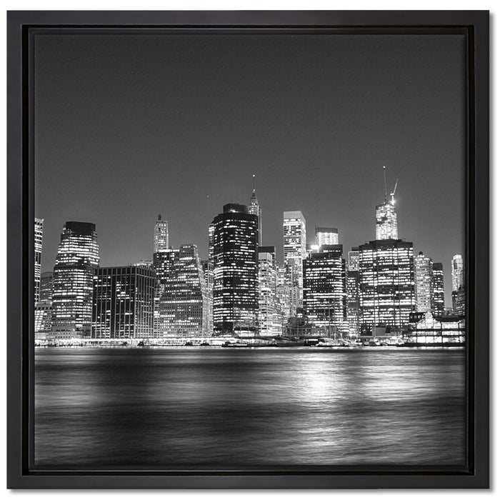 New York City auf Leinwandbild Quadratisch gerahmt Größe 40x40
