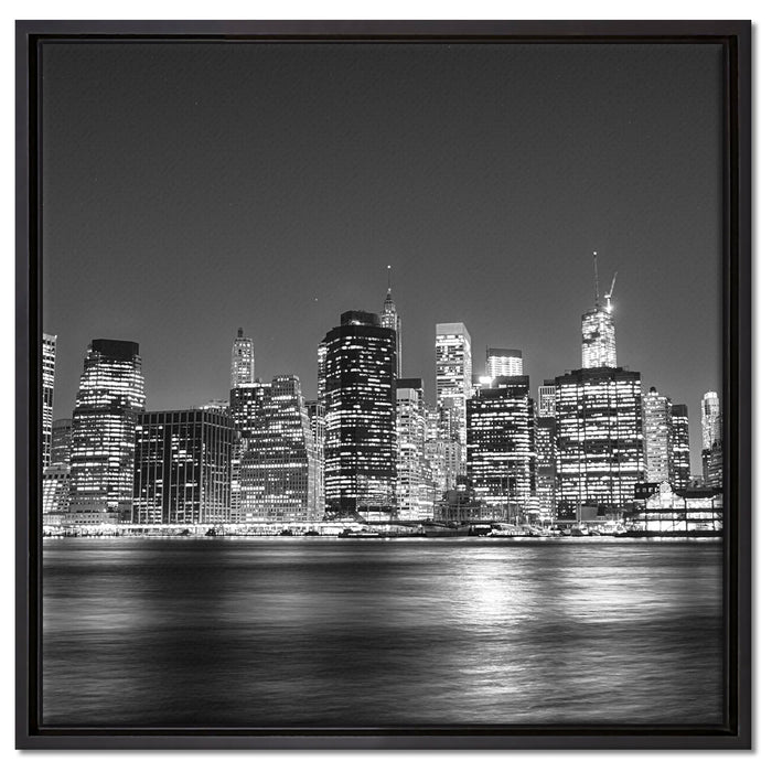 New York City auf Leinwandbild Quadratisch gerahmt Größe 60x60