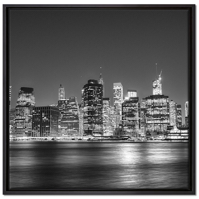 New York City auf Leinwandbild Quadratisch gerahmt Größe 70x70