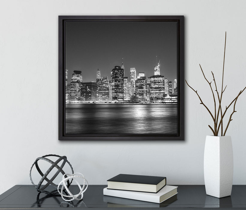 New York City  auf Leinwandbild Quadratisch gerahmt mit Kirschblüten