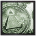 Illuminaten-Pyramide auf Leinwandbild Quadratisch gerahmt Größe 40x40