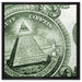 Illuminaten-Pyramide auf Leinwandbild Quadratisch gerahmt Größe 60x60