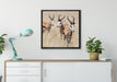 Antilopen in Savanne Afrika auf Leinwandbild gerahmt Quadratisch verschiedene Größen im Wohnzimmer