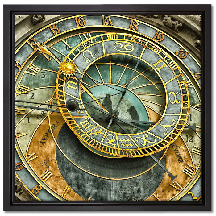 Sonnenuhr auf Leinwandbild Quadratisch gerahmt Größe 40x40
