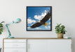 Adler fliegt über Berge auf Leinwandbild gerahmt Quadratisch verschiedene Größen im Wohnzimmer
