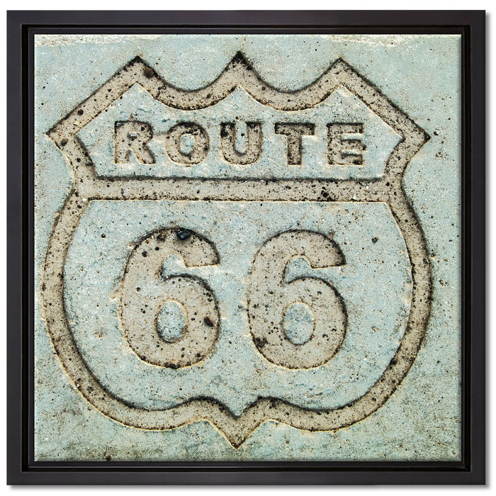 Route 66 auf Leinwandbild Quadratisch gerahmt Größe 40x40