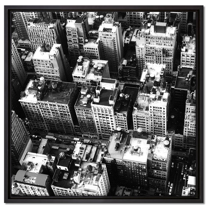 New York City auf Leinwandbild Quadratisch gerahmt Größe 60x60