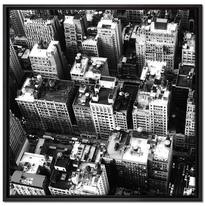 New York City auf Leinwandbild Quadratisch gerahmt Größe 70x70