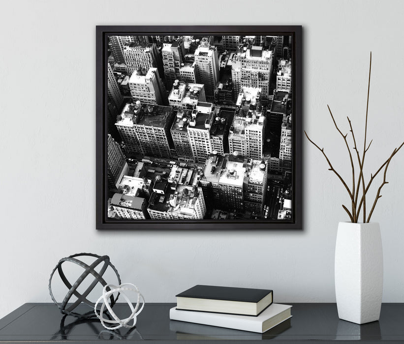 New York City  auf Leinwandbild Quadratisch gerahmt mit Kirschblüten