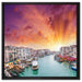 Venedig Fluss Häuser auf Leinwandbild Quadratisch gerahmt Größe 60x60