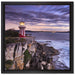 Leuchtturm auf Leinwandbild Quadratisch gerahmt Größe 40x40