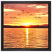 See Abenddämmerung auf Leinwandbild Quadratisch gerahmt Größe 40x40
