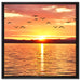 See Abenddämmerung auf Leinwandbild Quadratisch gerahmt Größe 60x60