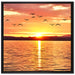 See Abenddämmerung auf Leinwandbild Quadratisch gerahmt Größe 70x70