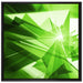 Abstrakt grünes Eis auf Leinwandbild Quadratisch gerahmt Größe 70x70