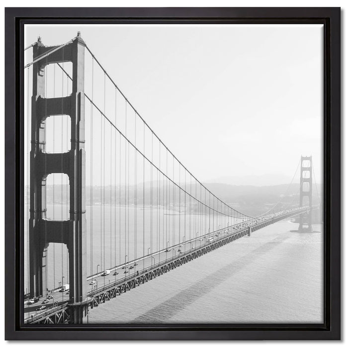 Golden Gate Bridge San Francisco auf Leinwandbild Quadratisch gerahmt Größe 40x40