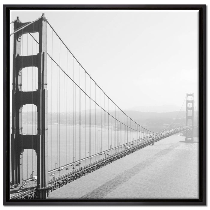 Golden Gate Bridge San Francisco auf Leinwandbild Quadratisch gerahmt Größe 70x70