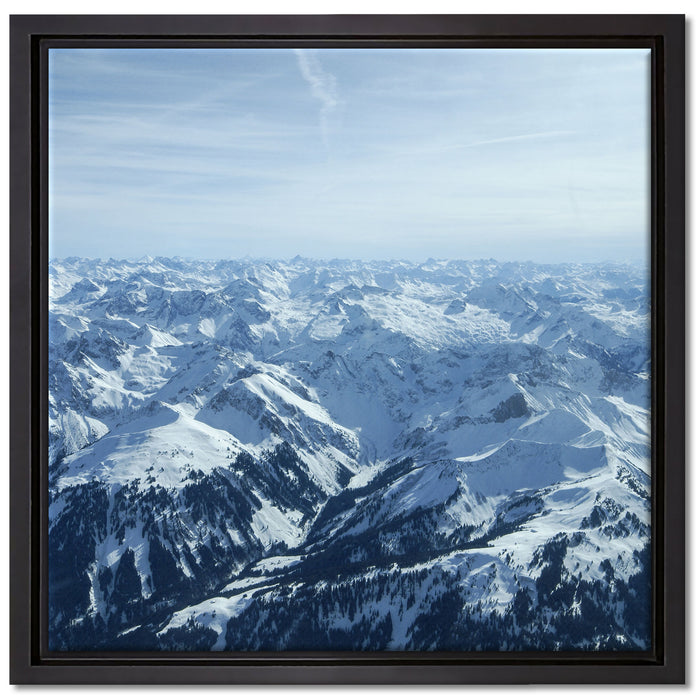 Alpen auf Leinwandbild Quadratisch gerahmt Größe 40x40