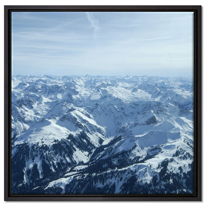 Alpen auf Leinwandbild Quadratisch gerahmt Größe 60x60