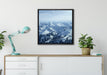 Alpen auf Leinwandbild gerahmt Quadratisch verschiedene Größen im Wohnzimmer