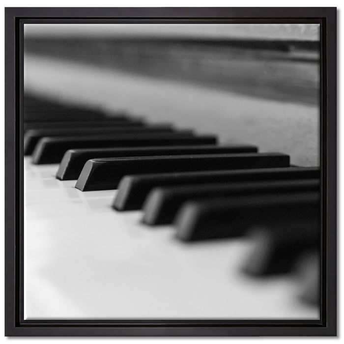 Elegantes Klavier auf Leinwandbild Quadratisch gerahmt Größe 40x40