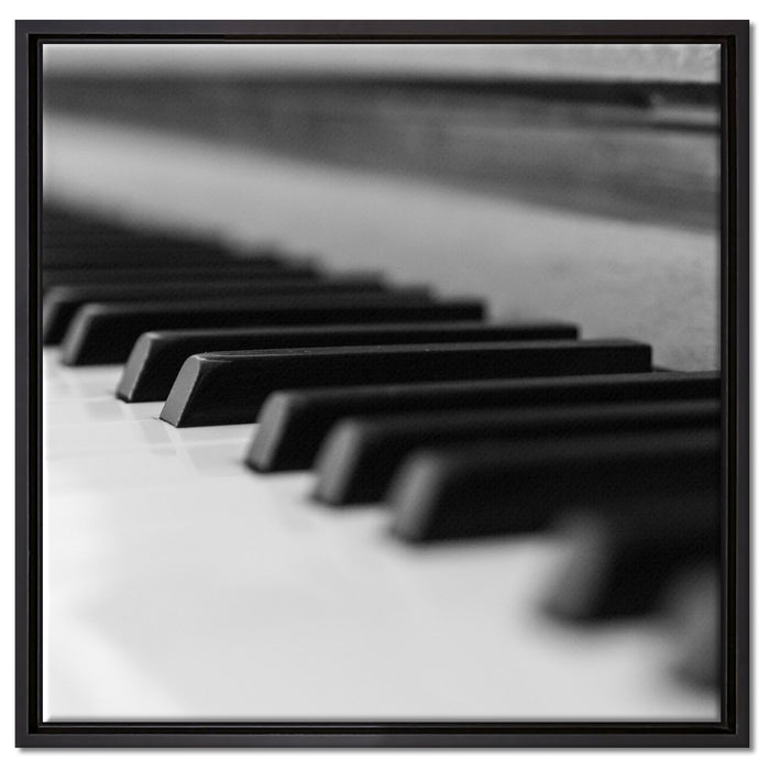 Elegantes Klavier auf Leinwandbild Quadratisch gerahmt Größe 60x60
