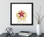 Wappen der UdSSR  auf Leinwandbild Quadratisch gerahmt mit Kirschblüten
