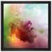 Bunte Wasserwelle auf Leinwandbild Quadratisch gerahmt Größe 40x40