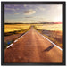 Feldweg im Sonnenschein auf Leinwandbild Quadratisch gerahmt Größe 40x40
