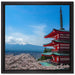 Japanisches Gebäude auf Leinwandbild Quadratisch gerahmt Größe 40x40