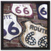 Route 66 auf Leinwandbild Quadratisch gerahmt Größe 40x40